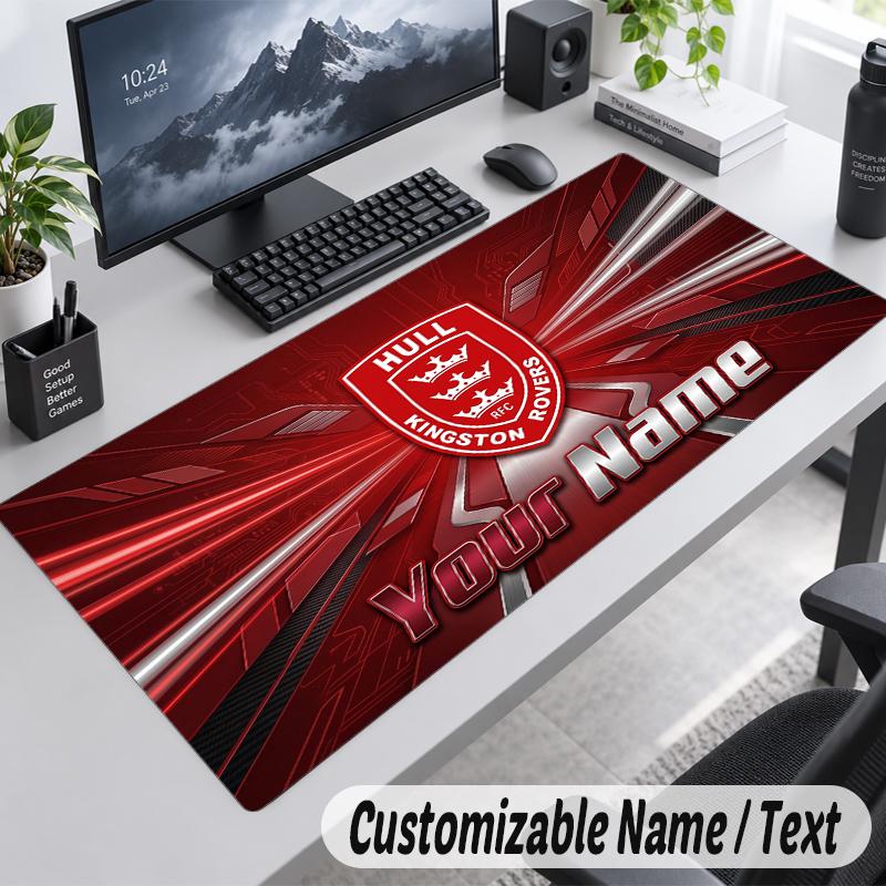 Custom Name Text Mouse Pad Hull KR Personalized Desk Pad For Work And Gaming