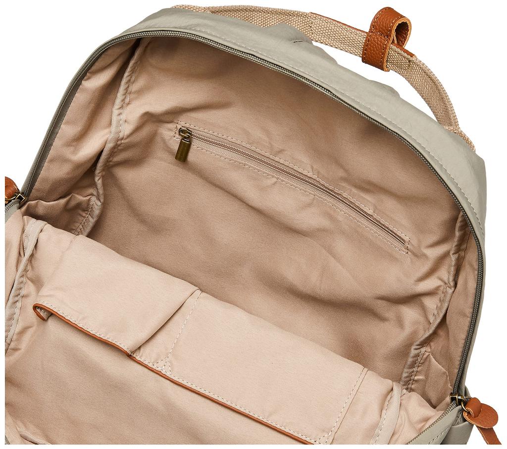 Tora Women's Wrinkle Nylon BCow Leather Backpack, Light Gray (LGY), One Size Fits All