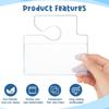 5 Pcs Horizontal Clear Parking Permit Holder Parking Pass Holder Rearview Mirror Hanger Parking Permit Card Holder for Car Passes Stickers Permits