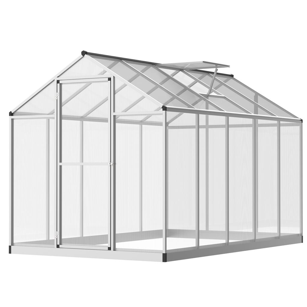 303x183x195cm Clear Polycarbonate Sheet Walk-In Greenhouse