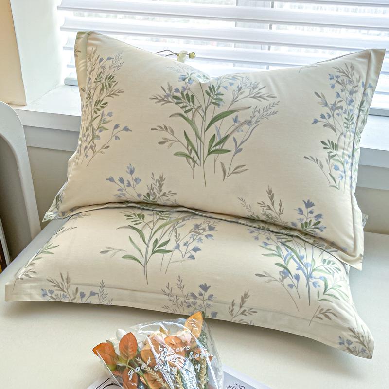 Children's Floral Pillowcase Set - Cotton with Memory Foam Core Cover (30x50cm & 40x60cm)