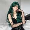 Women's Long Sky Blue Wavy Wig for Daily Lolita Look, Ideal for Round Faces