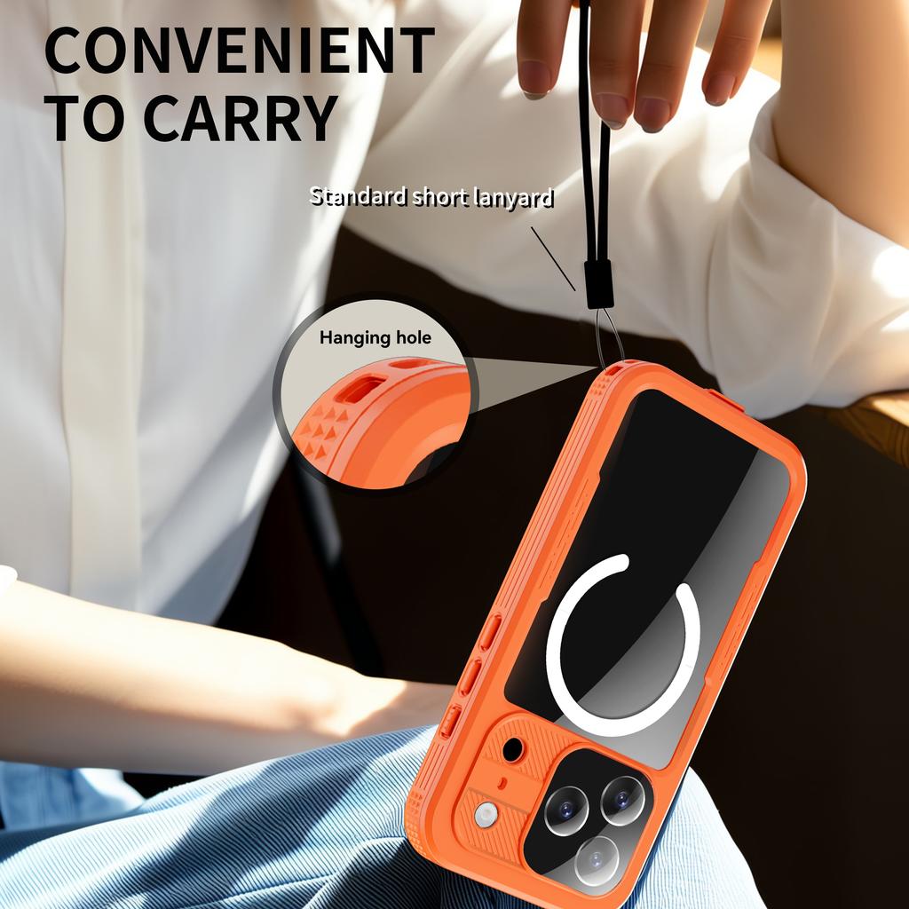 REDPEPPER For iPhone 17 Pro IP68 Waterproof Case Clear Back Phone Cover Compatible with MagSafe