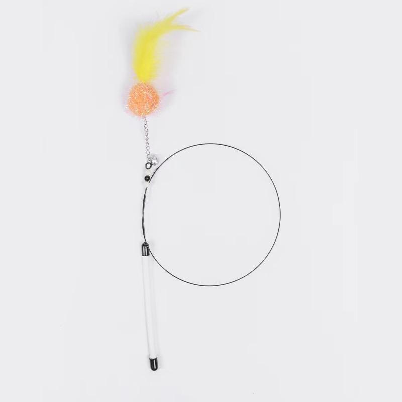 Brinquedos para Gatos, Sinos de Arame de Aço, Varas Elásticas de Arame de Aço com Penas, Brinquedos para Gatos, Suprimentos para Animais de Estimação, Brinquedos para Gatos