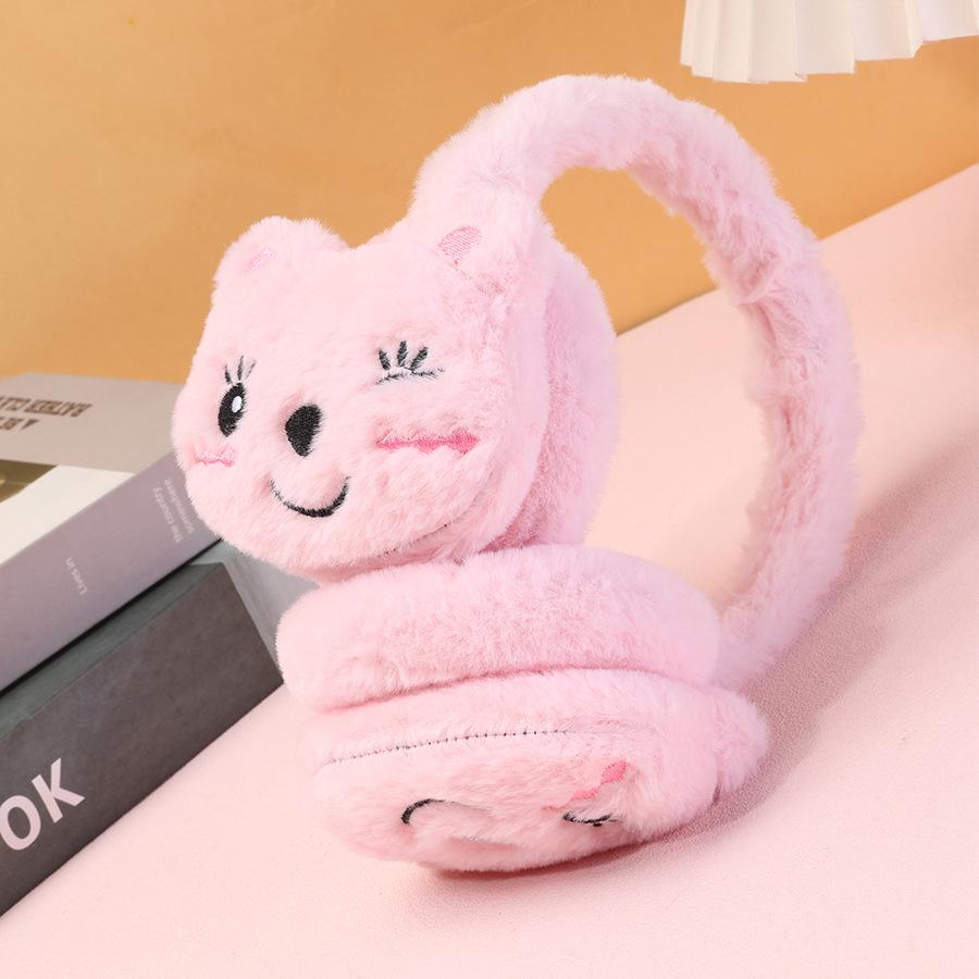 Plush Warm Cartoon Earmuffs with Kitten and Rabbit Ears