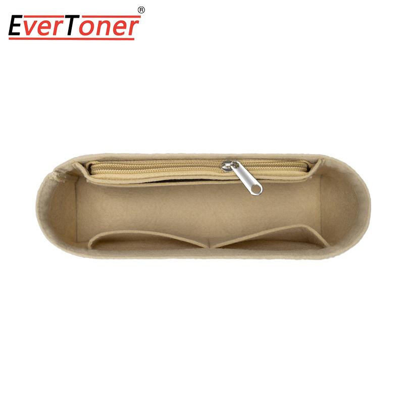 

EverToner Felt Bag Liner for Kelly 25 28 32 Felt Cloth Cosmetic Bag Support Type Shockproof Female Bag Makeup Bag 25 бежевый