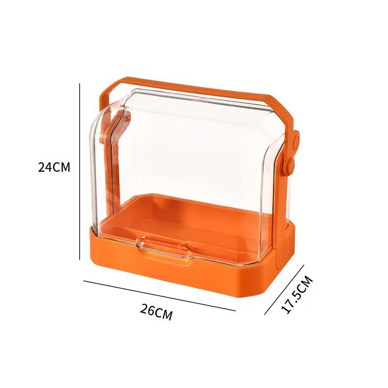 Light luxury transparent dustproof cosmetics storage box household large-capacity drawer skin care products lipstick jewelry finishing box