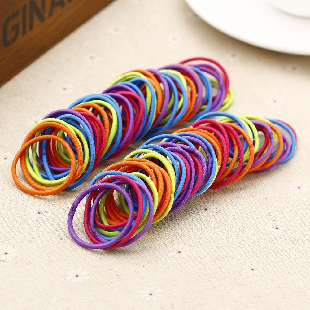 Hair Bands Scrunchie Solid Color Elastic Rubber Band Hair Band Tie Headband Hair Accessories for Ponytail Hairbands