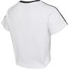 Adidas Logo Patchwork Round Neck Casual T-Shirt Women Tops White JC8704