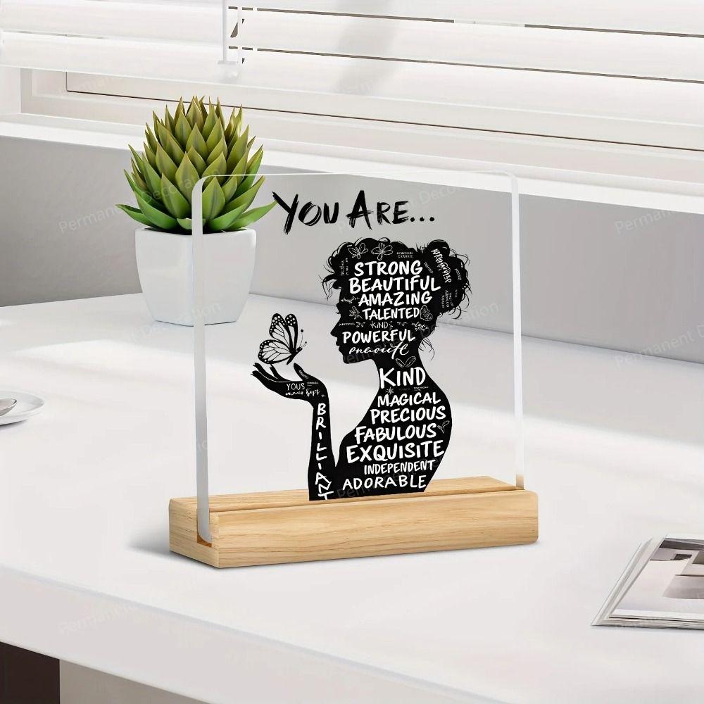 Clear Inspirational Plaque Acrylic Gifts for Mum Desktop Decoration Gift