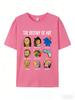 T-shirt in Cotone Cartone Animato Master Street Art per Adulti e Bambini Adatta per LavoroPendolarismoVisite a Mostre