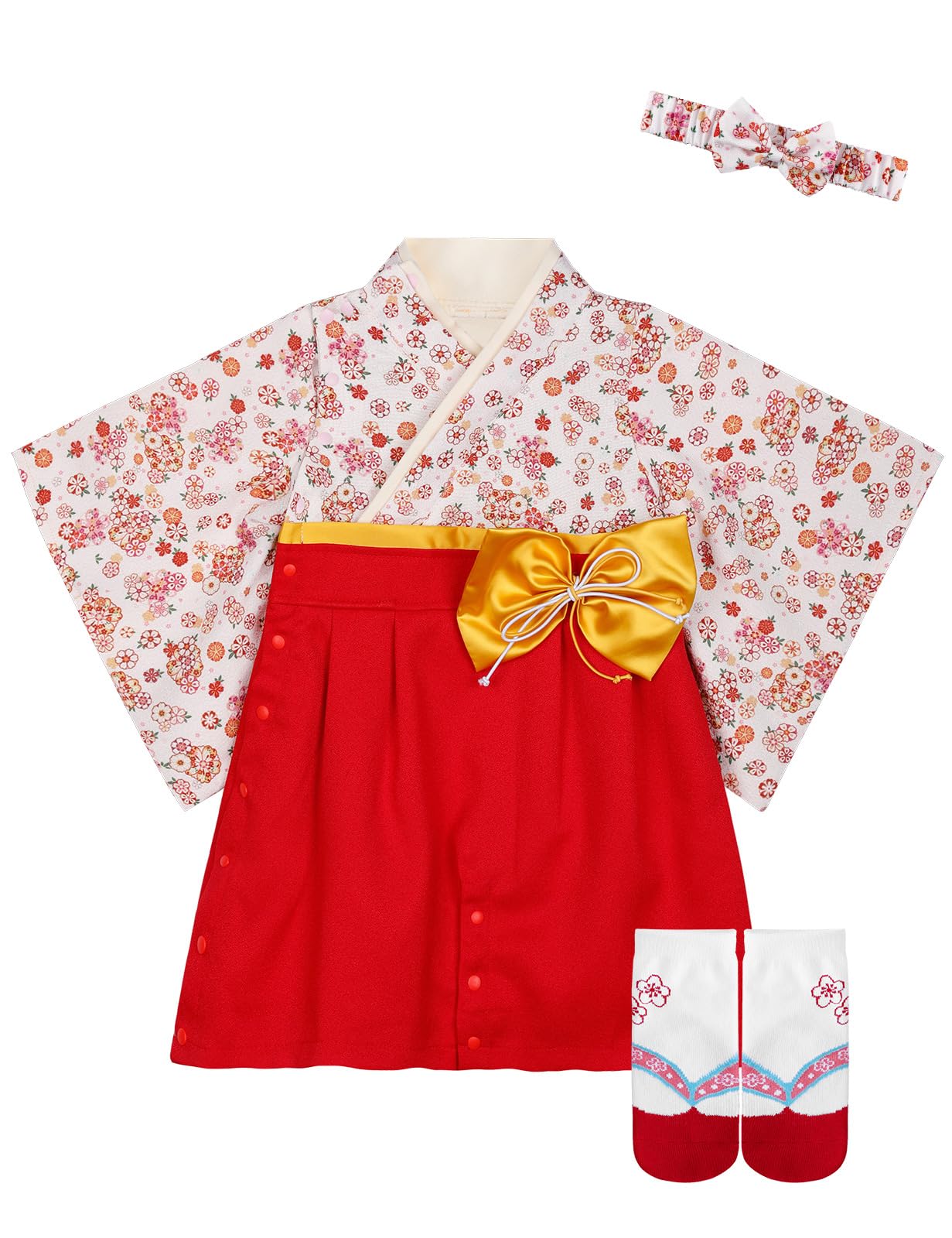 

SHELISTEN Baby Hakama Romper for Perfect for 100th Day First Hinamatsuri Fireworks and Baby Shower Gifts Size Girls, Celebrations, Meal, (Girl s Day),
