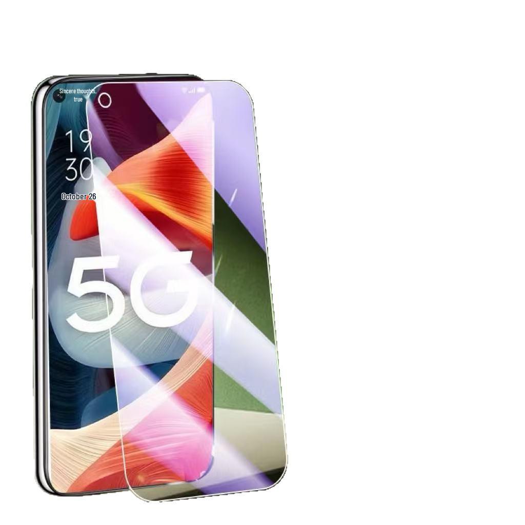 OPPO A53/A56S/A58 5G Tempered Film: Fingerprint-Proof, Full Screen, Anti-Blue Light, HD Protection