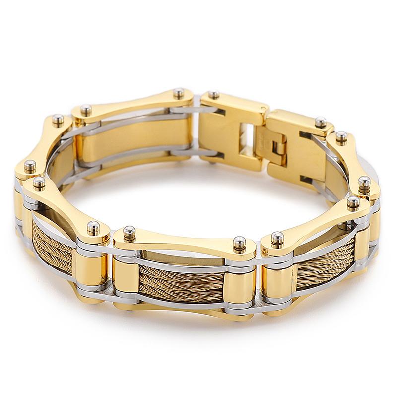 Hip Hop 15MM Men's Cool Bracelets Fashion Mesh High Quality Heavy Bracelet Best Friends Bangles Stainless Steel Party Jewelry