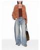 R.13 Autumn Retro Loose Wide-Leg Patchwork Denim Jeans