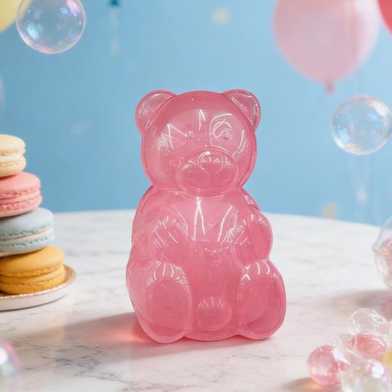 Gummy Bear Container Clear Plastic Bear Shaped Candy Holder Reusable Gift Box for Valentine's Day Party Festive Favors