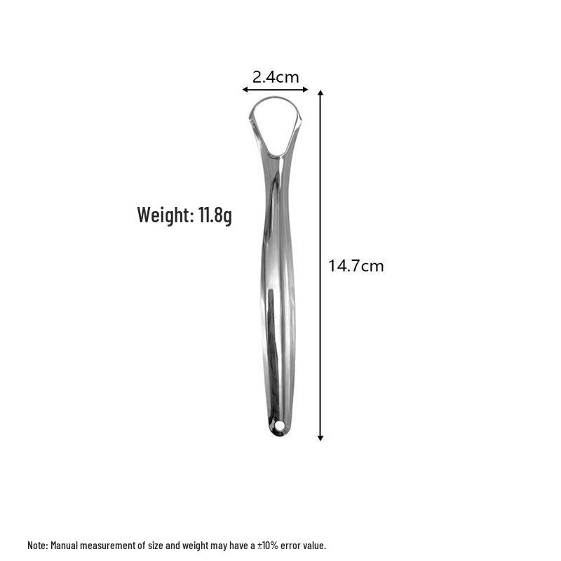 

Stainless Steel Tongue Scraper – Oral Hygiene Tool for Removing Bad Breath