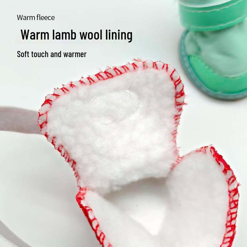 Pet Winter Boots: Non-Slip, Velvet-Lined Dog Shoes for Outdoor Walking