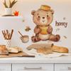 Cute Little Bear English Bee Kitchen Dining Room Home Background Beautification Wall Stickers