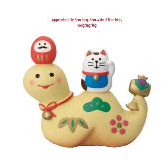 Japanese ZAKKA Snake Ornament - Creative Cat DIY Resin Blind Box Decoration