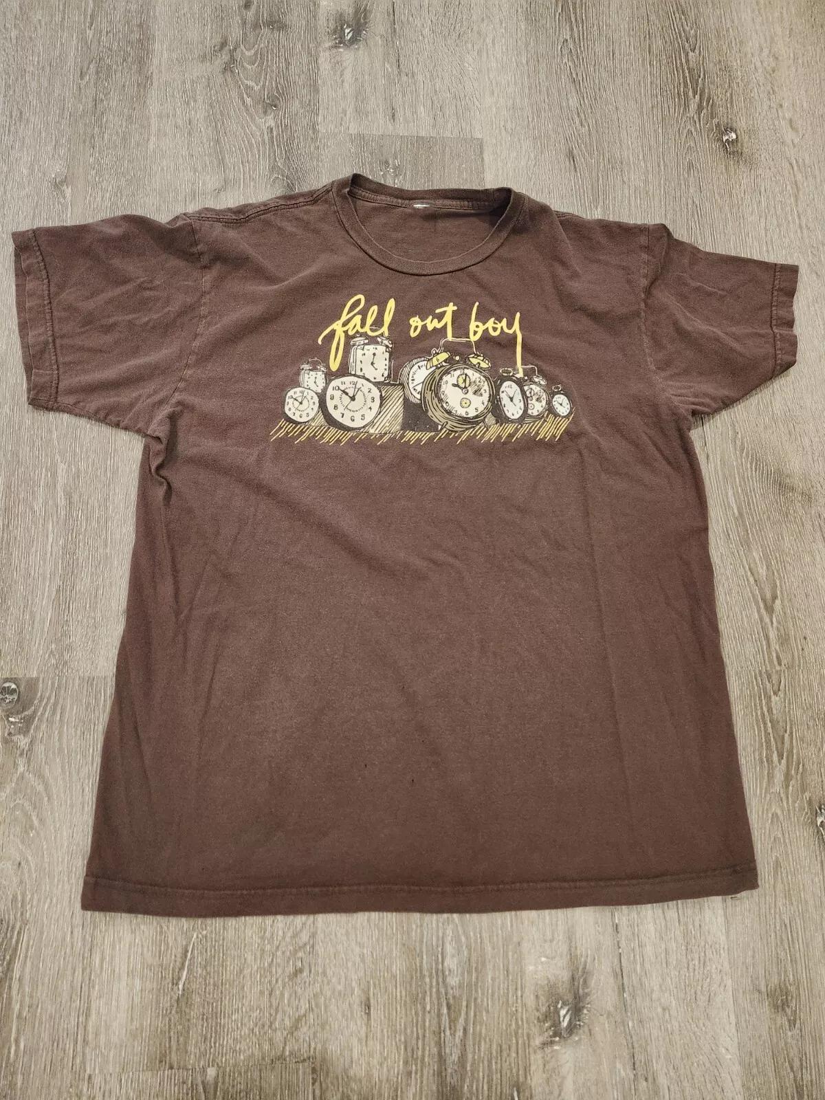 

Футболка Fall Out Boy Clocks Time Полный размер S-5XL SE672 Унисекс Футболка XXXL