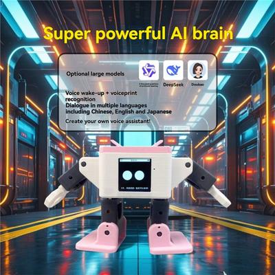 ESP32-S3 AI OTTO Robot Voice Chat Dancing Smart Interactive Robot 1.54 Inch Screen Supports Deepseek Xiaozhi