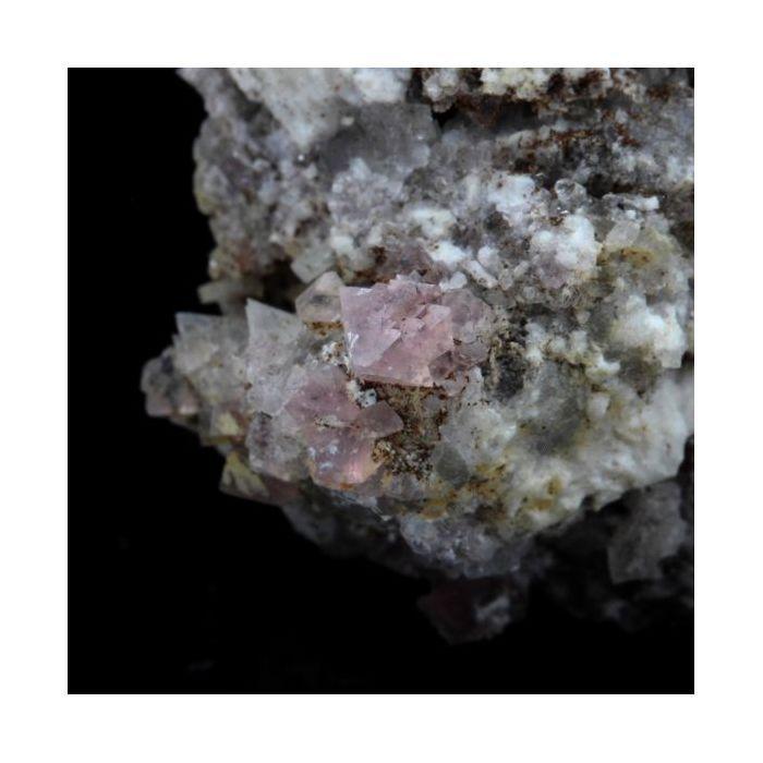 Pierres et Minéraux. Fluorite + Quartz. 107.5 ct. Massif du Mont-Blanc, France.