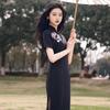 JK&JS Modern Chinese Style A-Line Qipao Dress