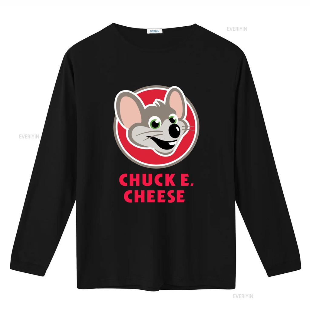 Chuck E Cheese Restaurant Mens Black T Shirt Size S 5XL Cute Mouse Design vintage Washed designer clothes Stretched streetwear