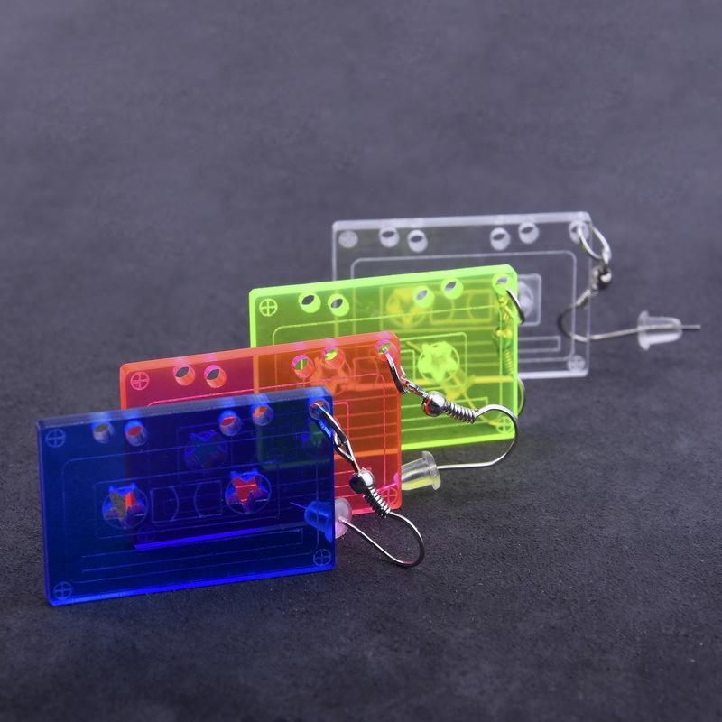 New Fashion Transparent Tape Drop Earrings For Women Girls Acrylic Hip Hop Long Big Dangle Earrings Pendientes Party Jewery Gift