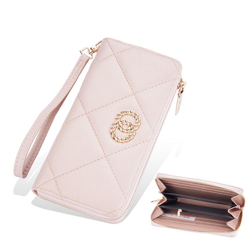 

Baellerry женские длинные кошельки модный дизайн сумки на молнии искусственная кожа держатель для карт портмоне классические сумки для телефона 20*10*3cm розовый