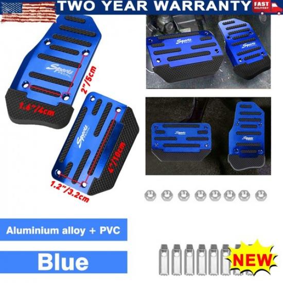 Blue Car Automatic Non-Slip Gas Foot Brake Pad Pedal Accessories Cover Universal
