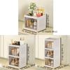 Transparent Cosmetics Storage Box Flat Cover Double Door Storage Box Storage Rack  Bedroom