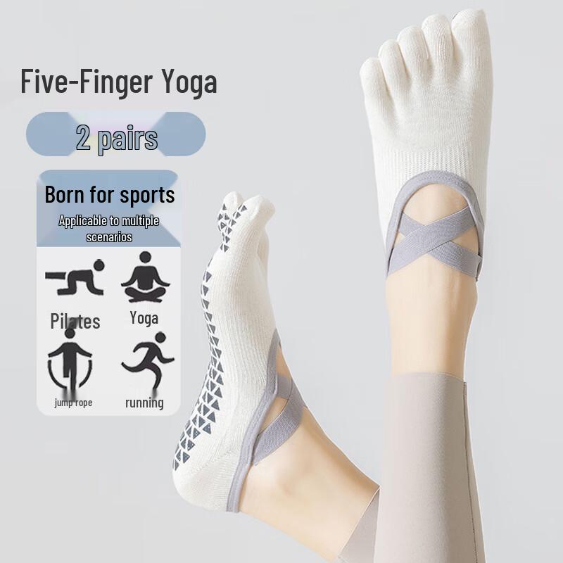 

Duweike Women s Anti-Slip Five-Toe Yoga Socks