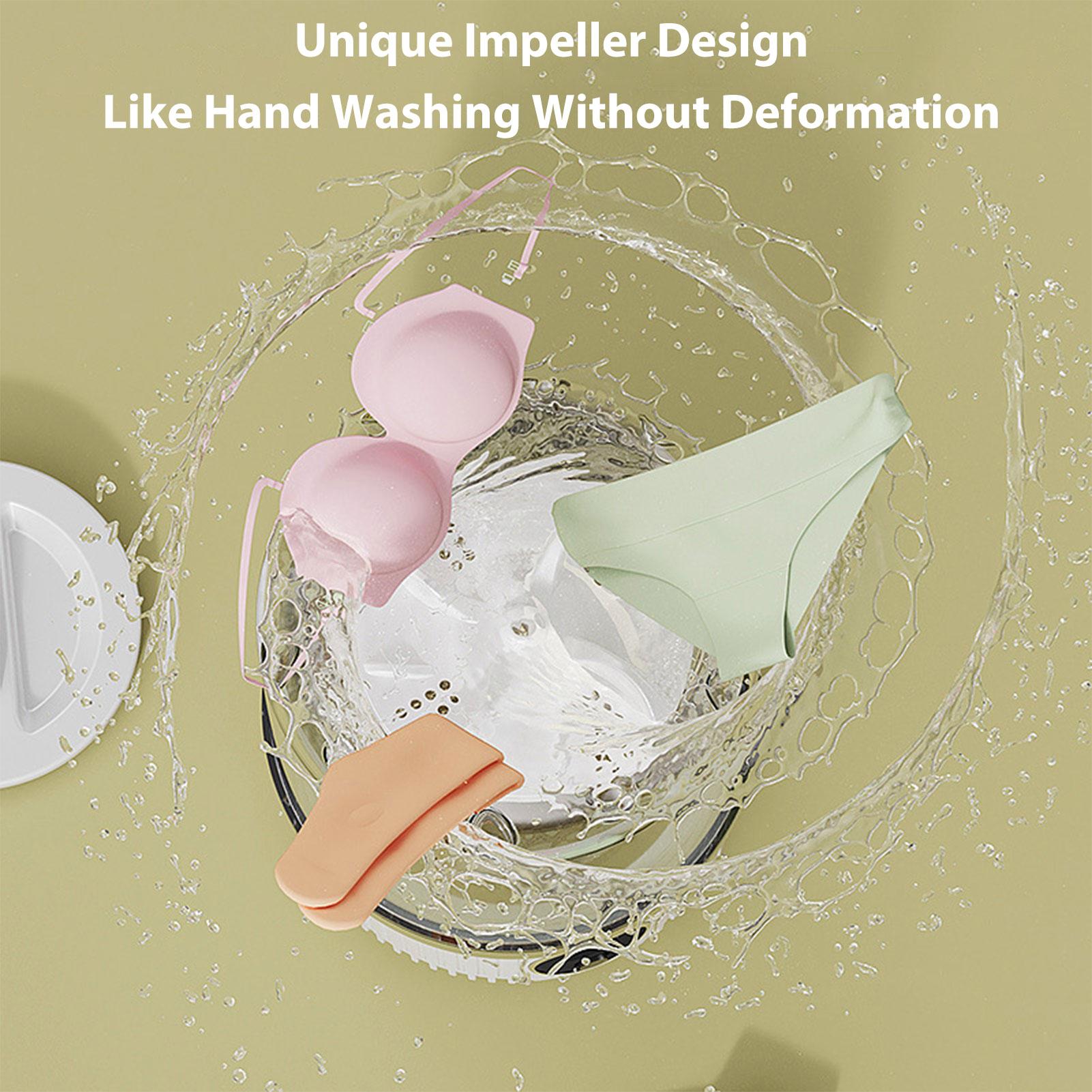 

Portable Wireless Washing Machine 360 degrees Spiral Rotation Rechargeable Small Washer for Bra Socks Travel