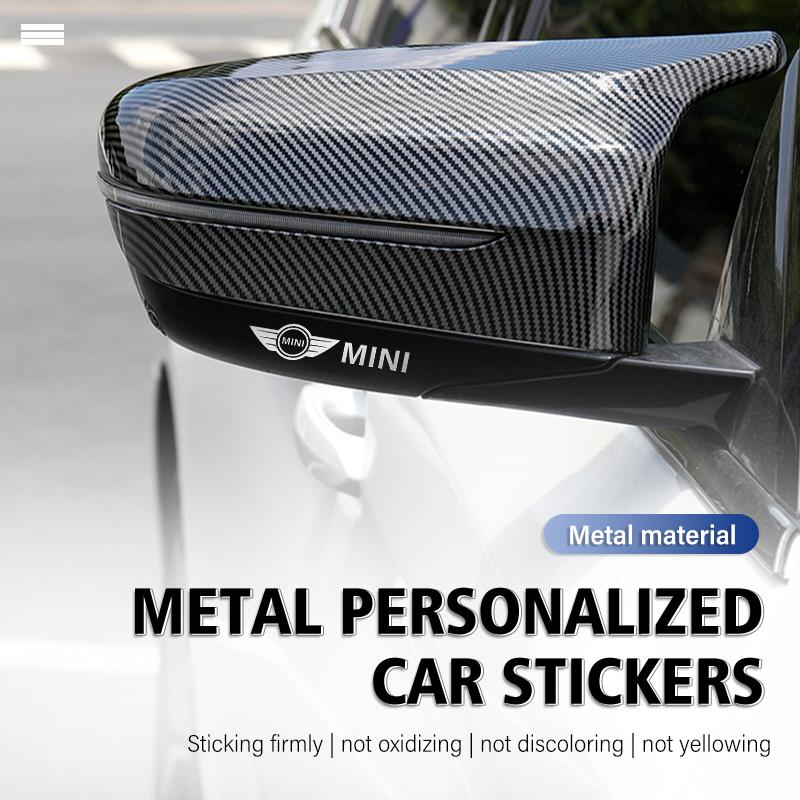 Creative Metal Car Emblems Stickers Waterproof Dirt-proof Decal For MINI Cooper One S JCW Countryman R56 R50 R53 R55 F56 F55 tnrjc00