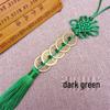 Five Emperors Alloy Copper Coins Car Pendant: Antique Chinese Knot Rearview Mirror Ornament