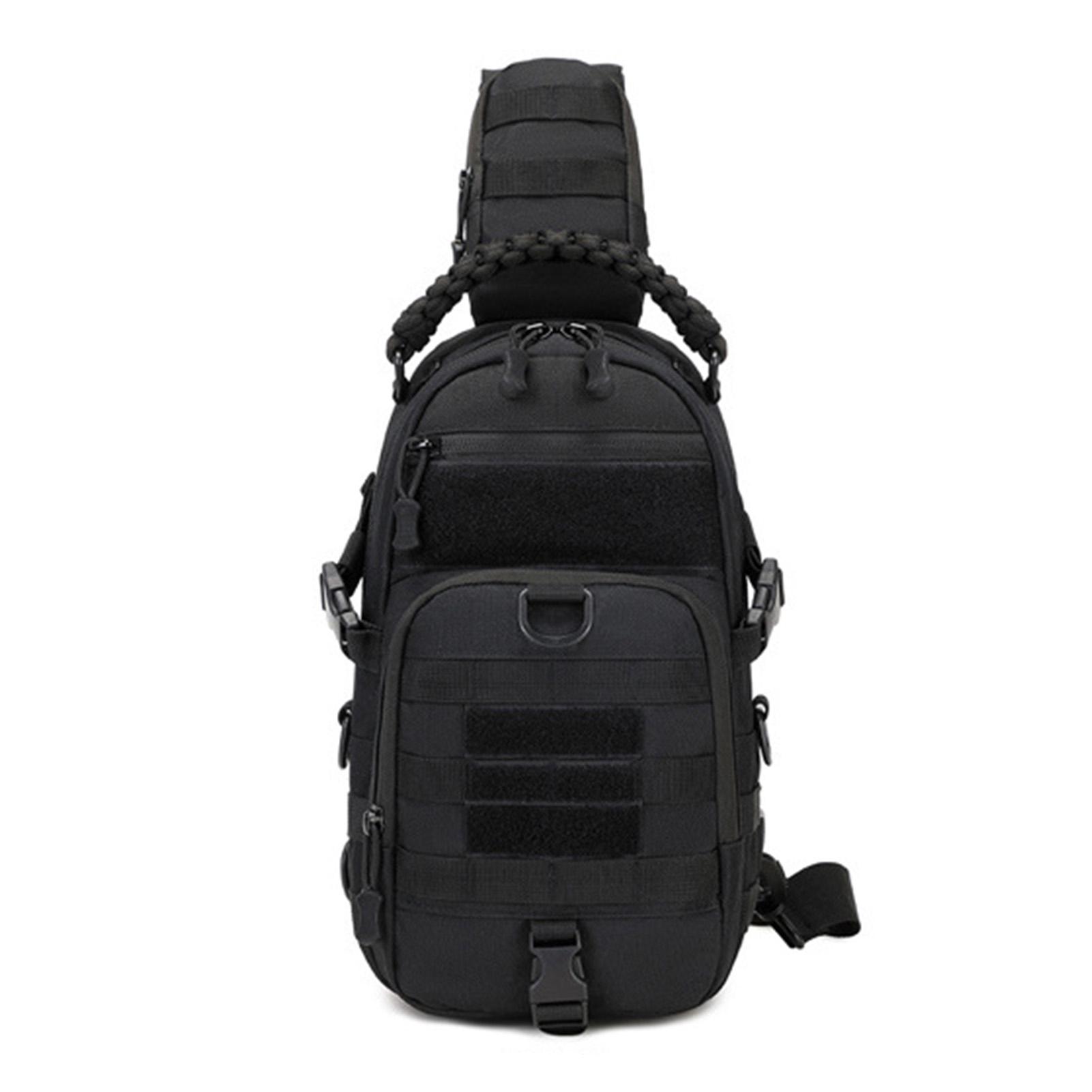 

Туристичний рюкзак Чоловіча нагрудна сумка Маленька сумка-слінг для чоловіків Кросбоді Водонепроникна та дихаюча чорний