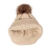3pcs/set Comfortable Toddler Bonnet Cute Pompom Knitted Hats Kids Hat Set  Autumn Winter