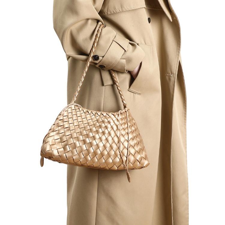 Luxusmode Damen Tasche Tragetasche Handgewebt Handtaschen Mode Retro Handtaschen Vielseitig Unterarm Schultertaschen