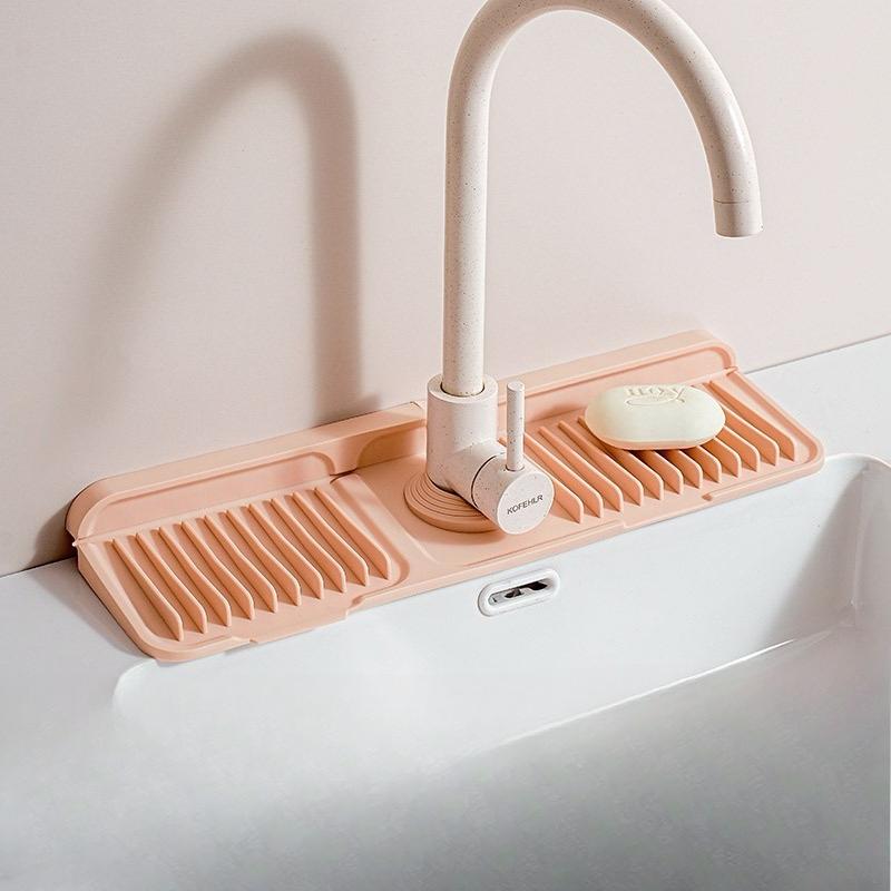 Upgraded Button Silicone Faucet Drain Pad, Kitchen Sink Storage Pad, Washbasin Leak-proof and Anti-slip Pad