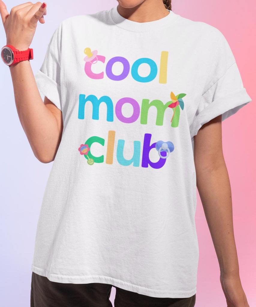Cool Mom Club Unisex Heavy Cotton Tee | Perfect Gift for Moms, Casual Wear, Mother Day, Birthday, Fun Summer Tee