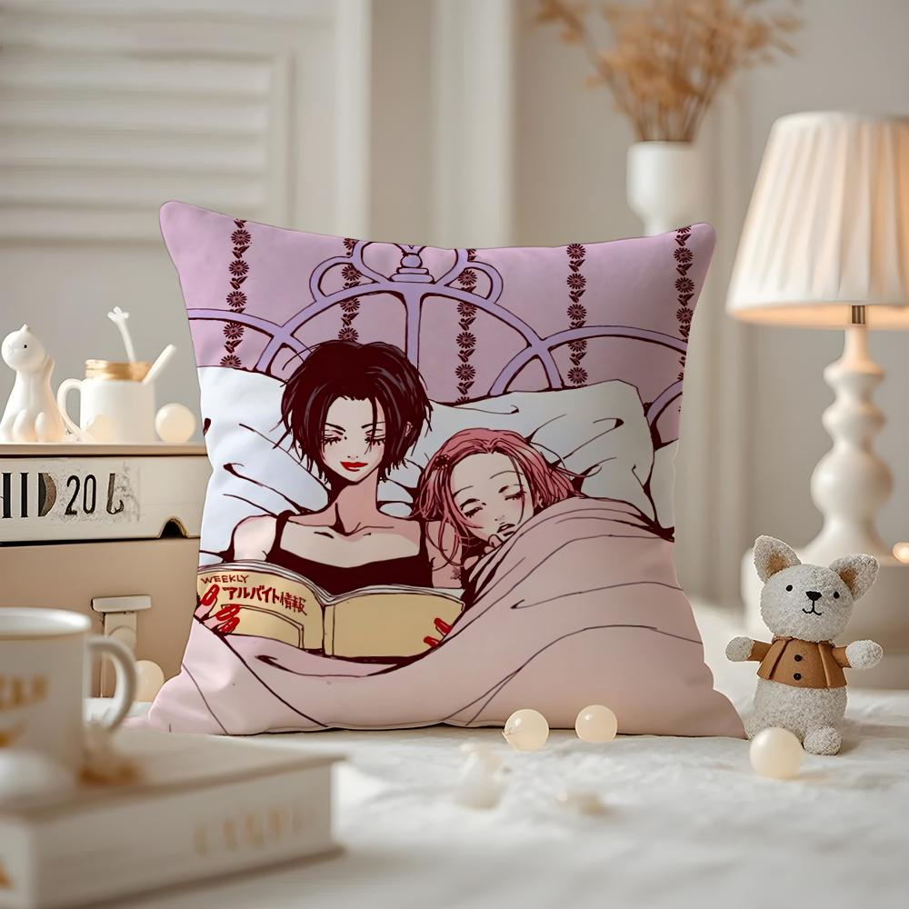 Anime Arrival NNana Cushion Cover Antidustmite Pillowcase Invisible zipper silky short plush Sofa cushion cover