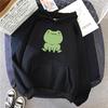 Autumn Hoodie Women's Casual Hooded Sweatshirt Creative Hoodie Matching Streetwear Pattern Frog High Quality Hoodie