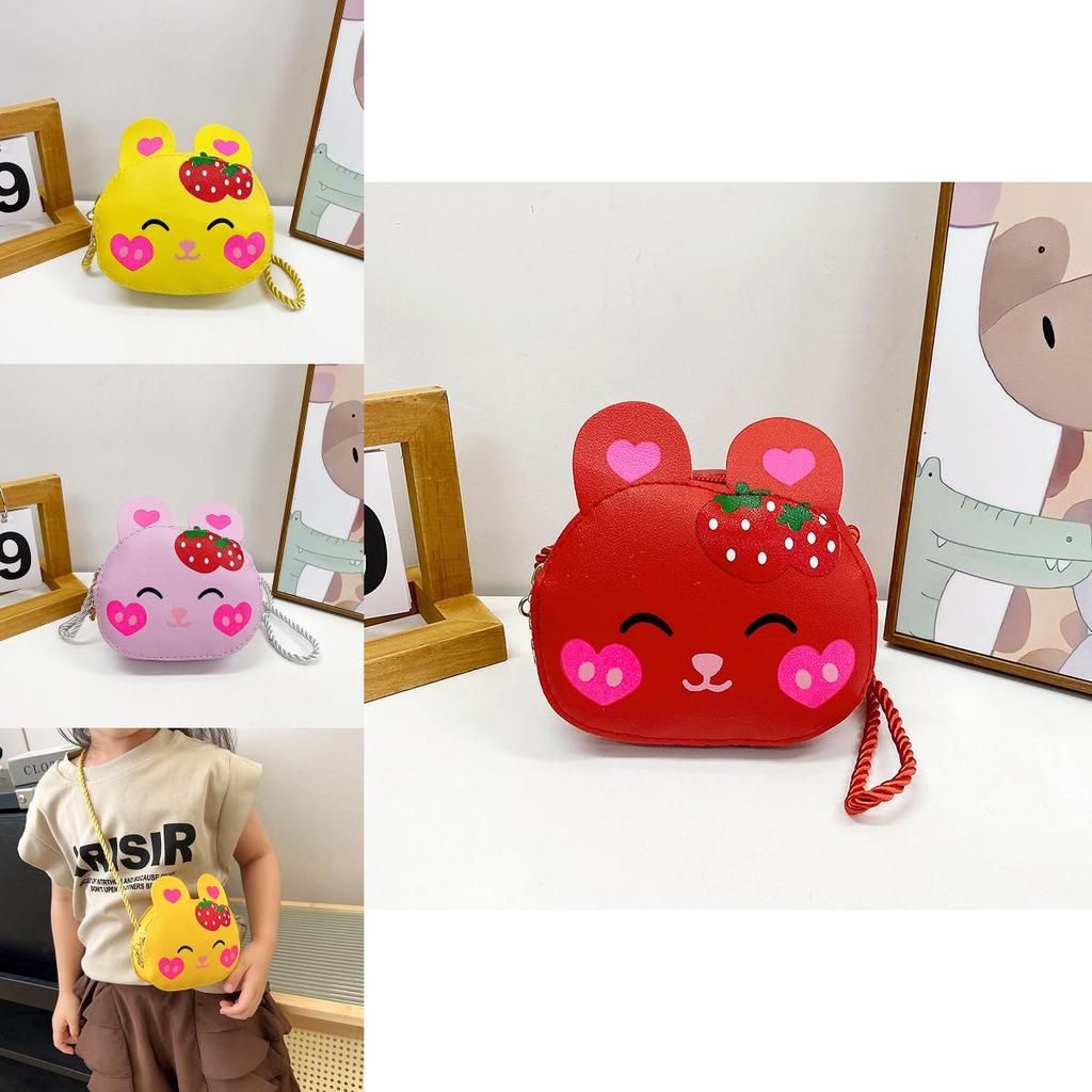 Girls Cartoon Animal Crossbody Bag Durable Polyester Shoulder Purse Adjustable Strap Toddler Gift