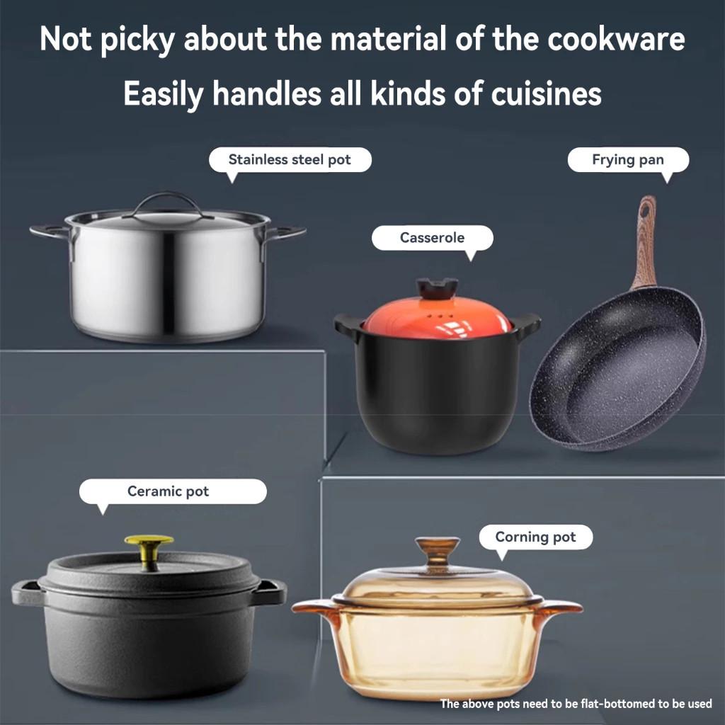 Electric Ceramic Hob 3500W Infrared Cooker Stovetop Smart Fire Boiler with Timer Touch Control Panel Heating Power Suitable for All Types of Cookware