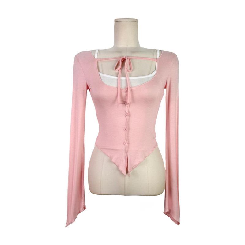 Korean Dongdaemun Chic Camisole & Lace-Up Cardigan Two-Piece Set for Women