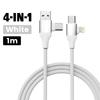 5-in-1 USB-C Ladekabel Typ-C Laderkabel 4 in 1 USB Typ-C Kabel PD 65W 27W Schnellladung für iPhone Samsung Xiaomi