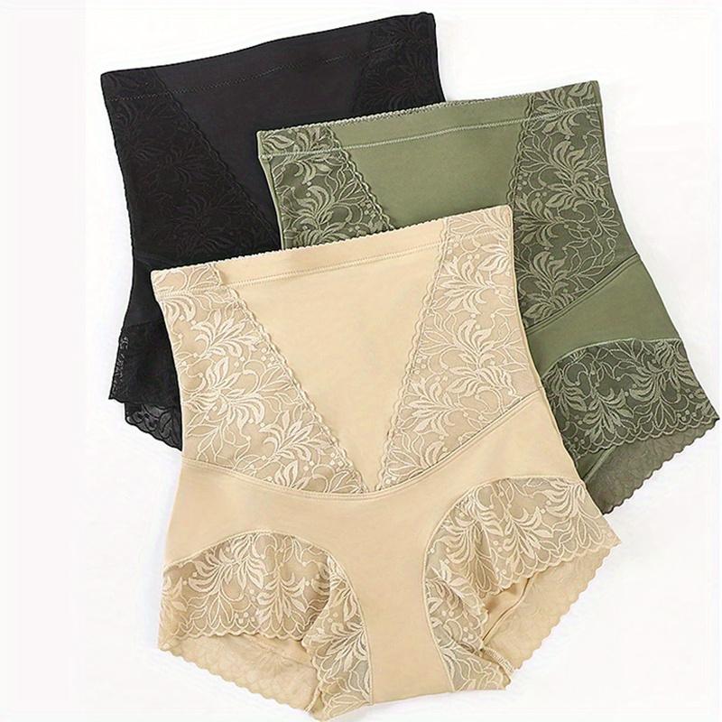 High Waist Lace Shapewear Panties for Women, Tummy Control Body Shaper Underwear