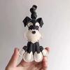 Handgefertigt Echtes Leder Schnauzer Niedlicher Taschenanhänger Schlüsselanhänger Geschenk Niedliche Dekoration Geeignet für Taschen Exquisiter Anhänger Taschenzubehör